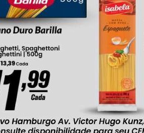 Massa Sêmola Isabela Todas as apresentações Exceto Cabelo de anjo e Ninho
