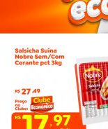 Salsicha Suina Nobre Sem/Com Corante pct 3kg